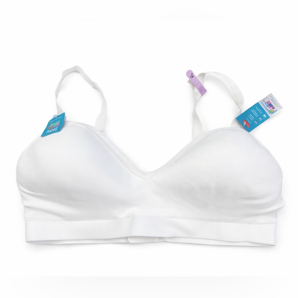 Hanes White SmoothTec 4-Way Stretch Bra-New With Tags XL